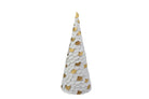 Paper Cone Tree, White and Gold, 31cm