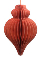 Paper Teardrop Decoration, Orange, 20cm