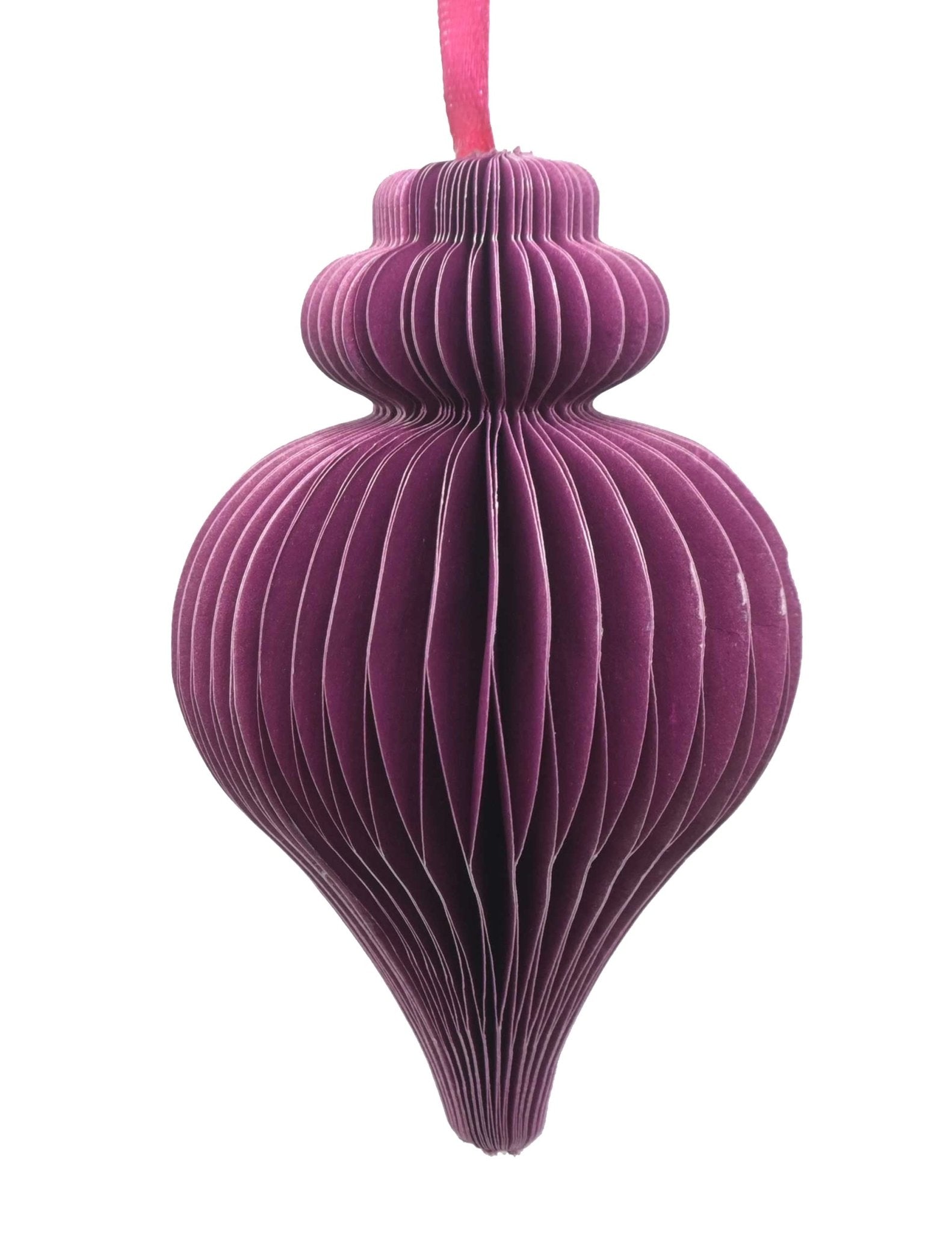 Paper Teardrop Decoration, Purple, 10cm