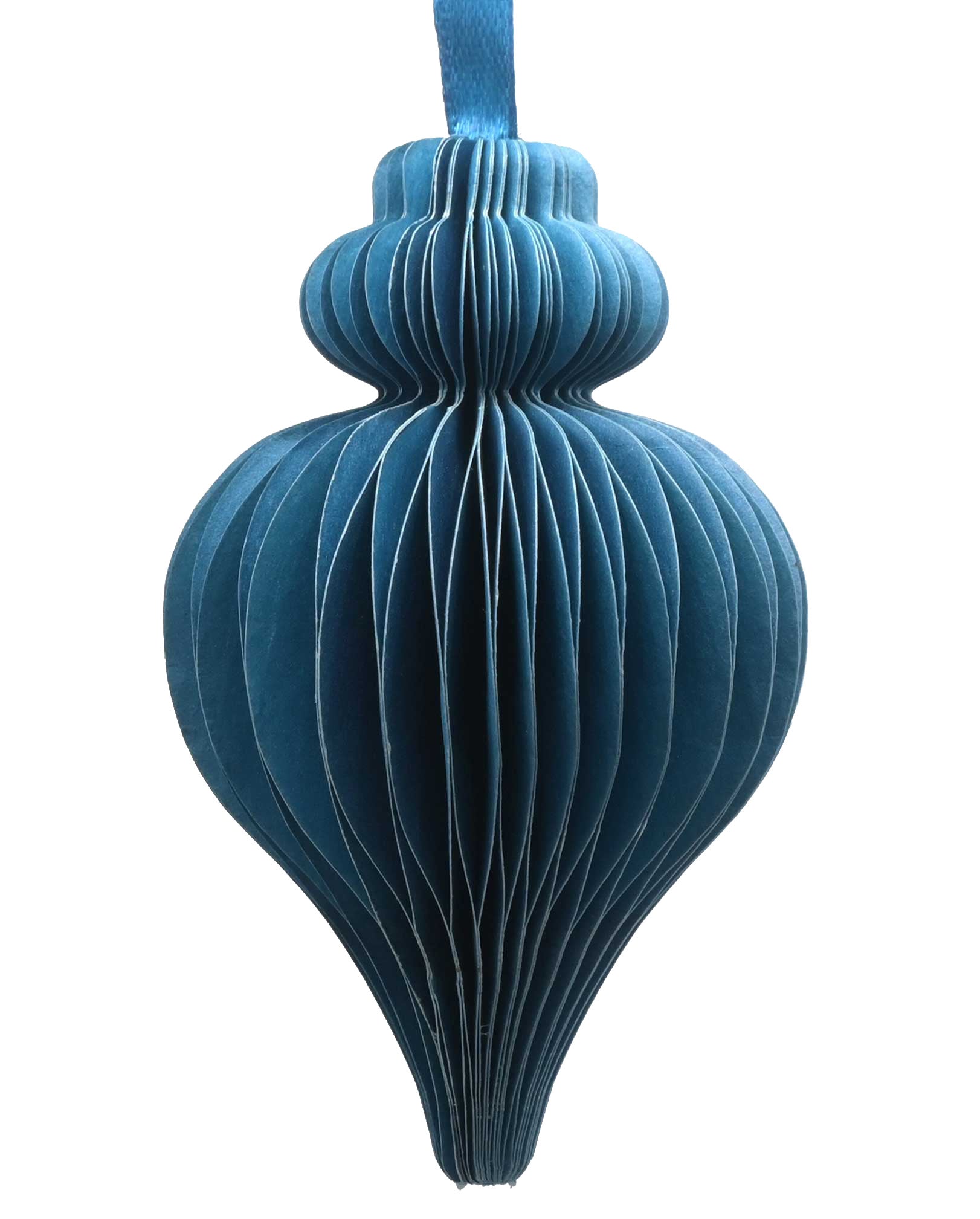 Paper Teardrop Decoration, Turquoise, 10cm