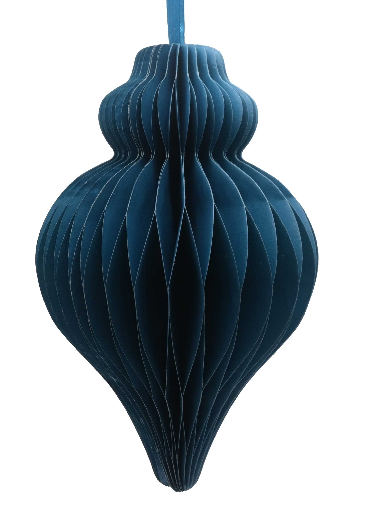 Paper Teardrop Decoration, Turquoise, 20cm