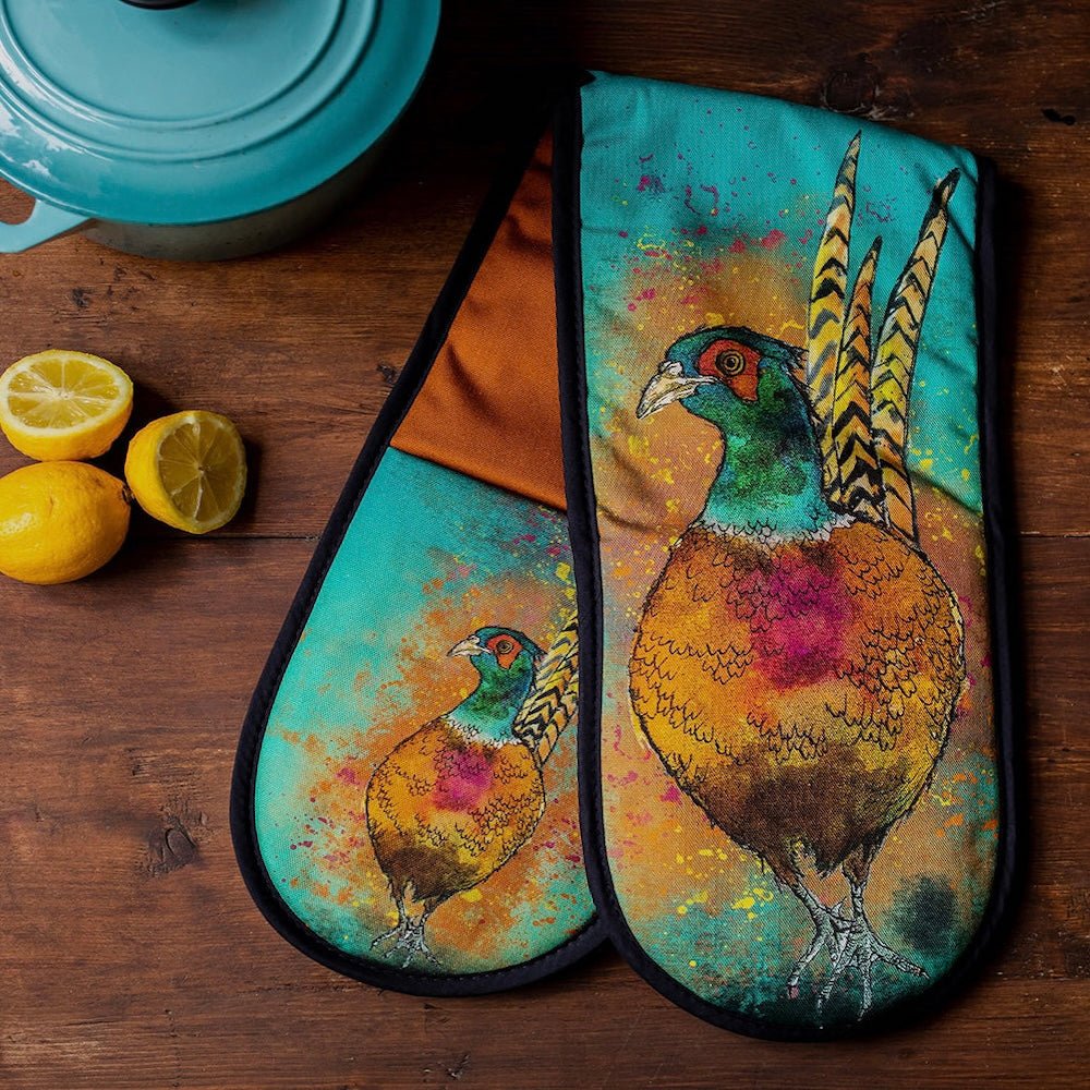 Pheasant Double Oven Glove - Angela Reed -