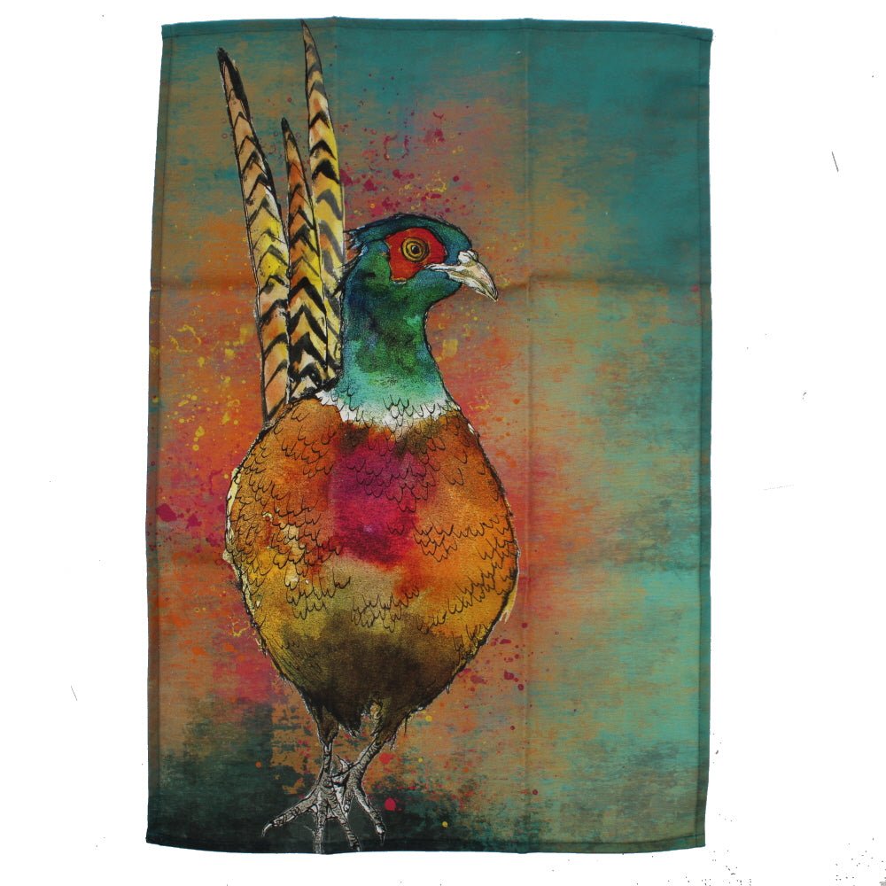 Pheasant Tea Towel - Angela Reed -