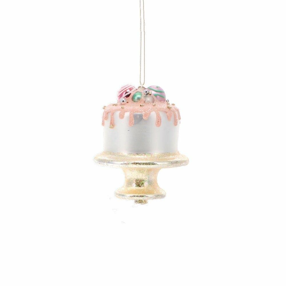 Pink Frosting Drip Cake Bauble