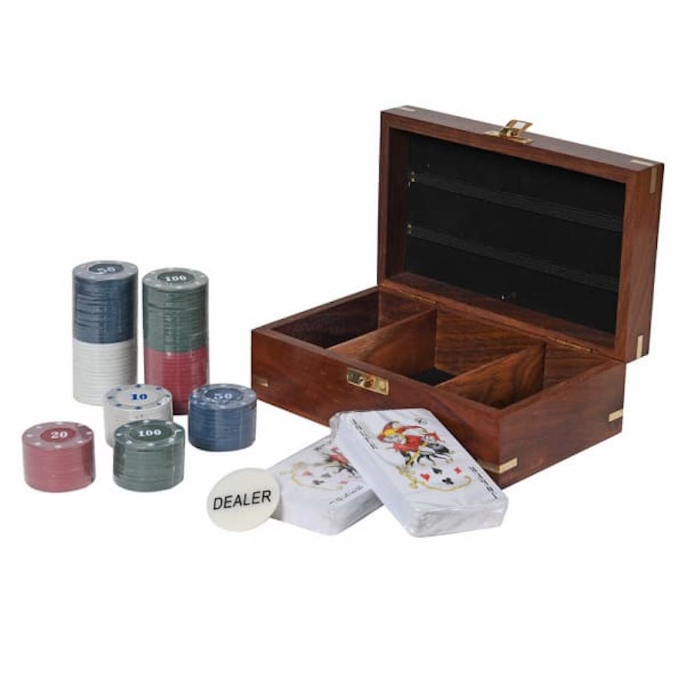 Poker Set in wooden box - Angela Reed -