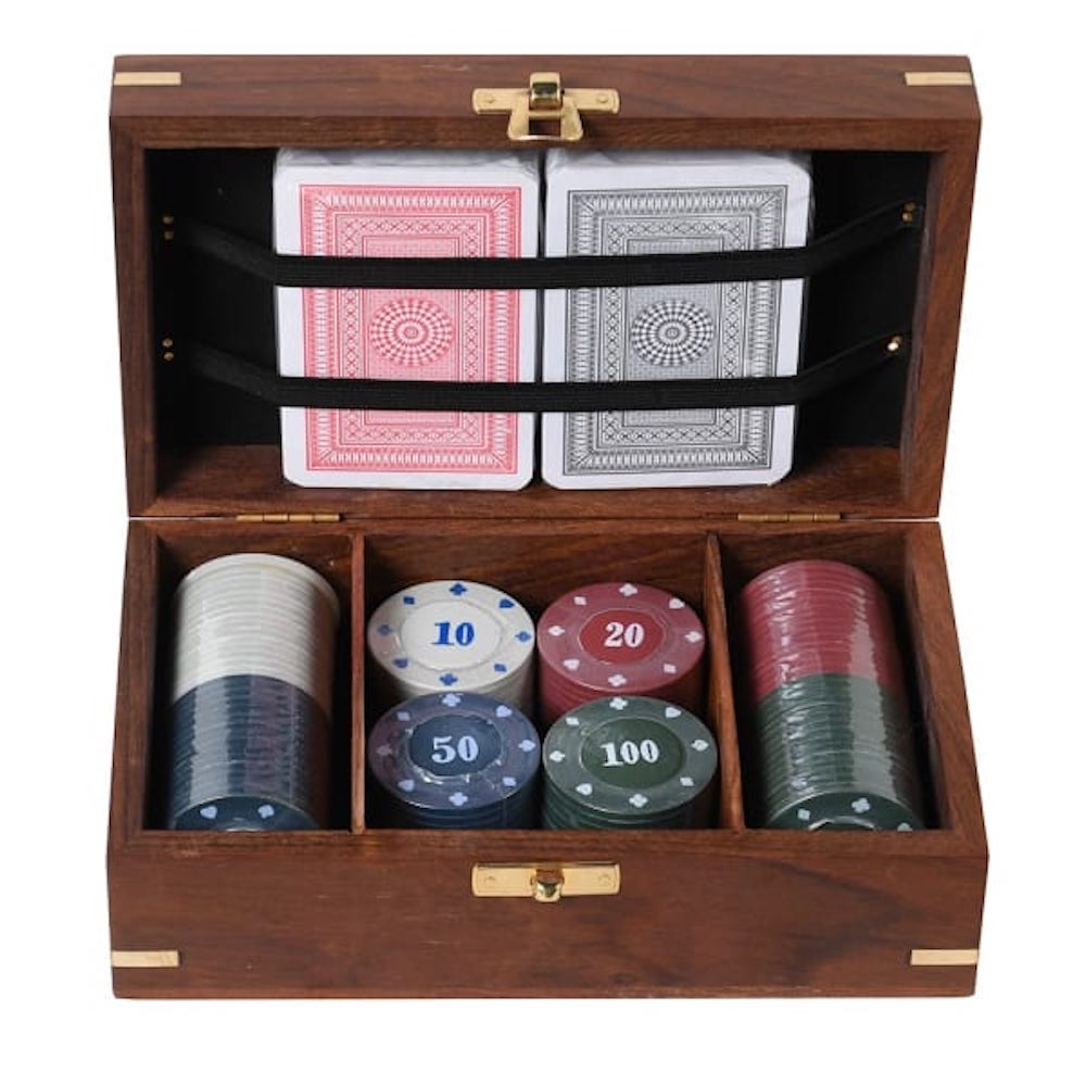 Poker Set in wooden box - Angela Reed -