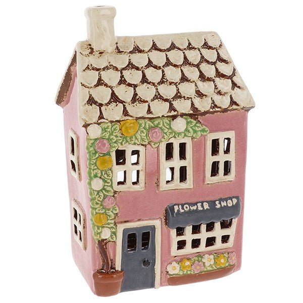 Pottery Village Flower Shop Tealight House - Angela Reed -