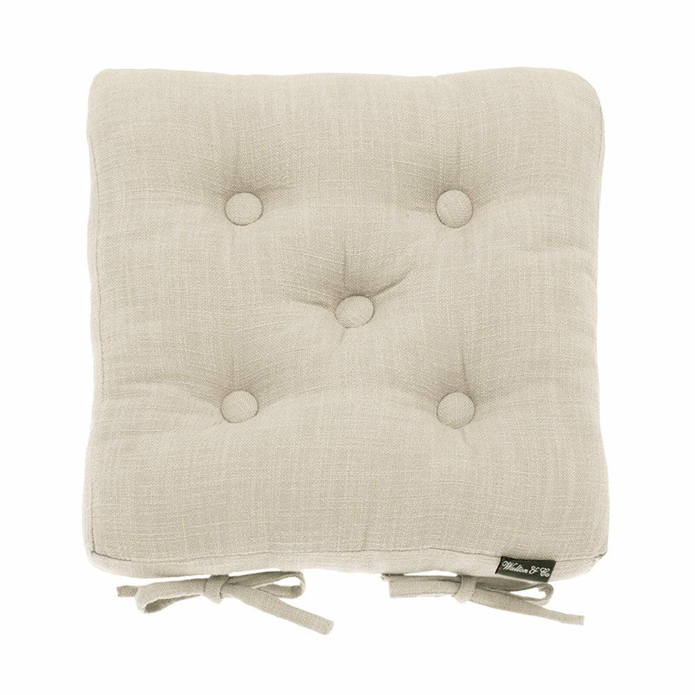 Primavera Seat Pad with Ties, Linen
