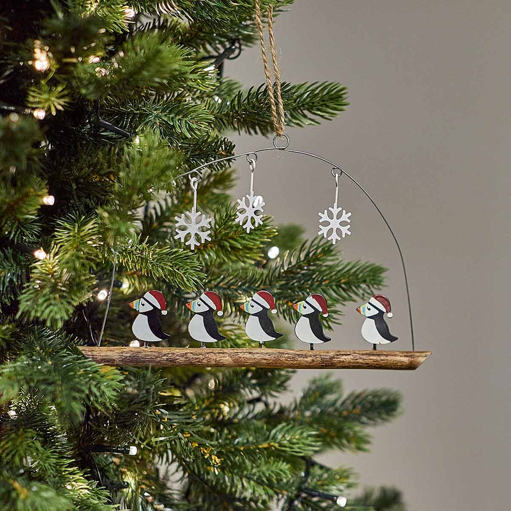 Puffins on a branch - Angela Reed - Christmas Decorations