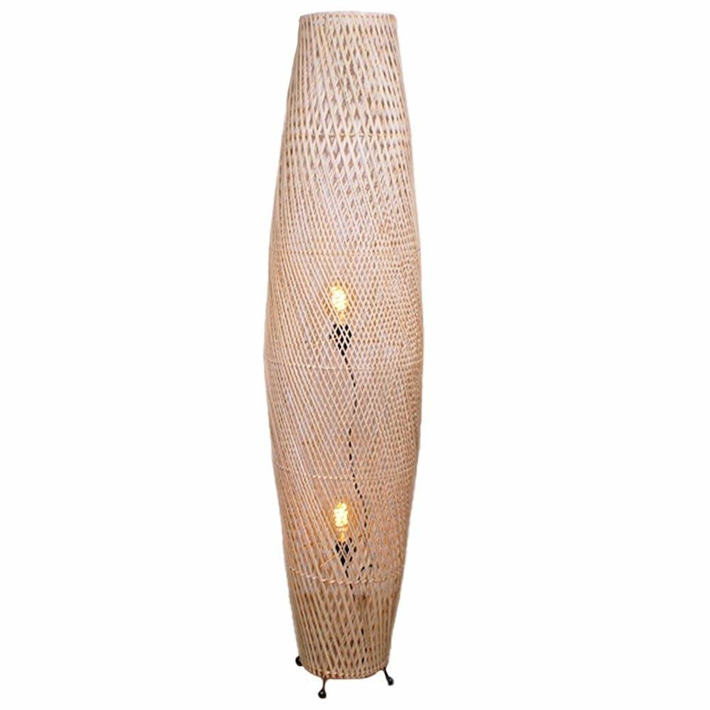 Rattan Torpedo Lamp, Large