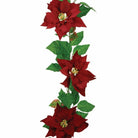 Red Faux Poinsettia Garland