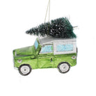 Retro Glass Land Rover Decoration, Green