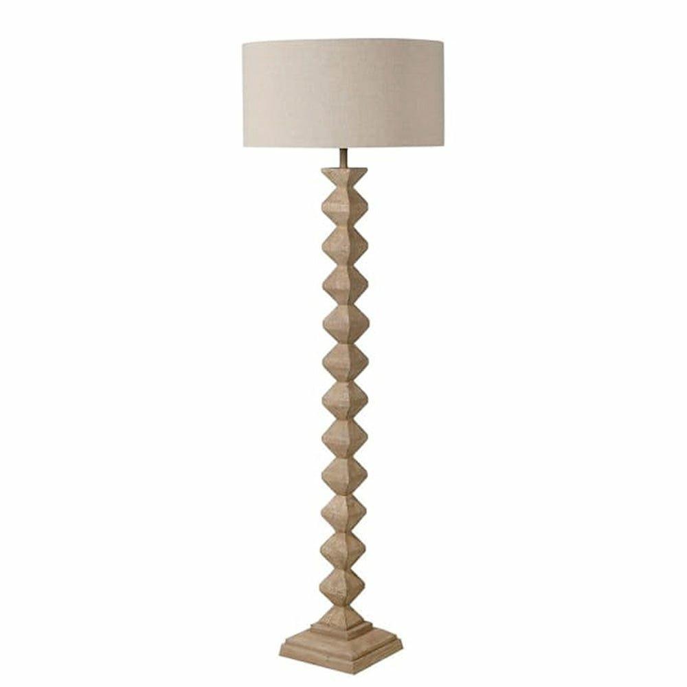 Ridged Floor Lamp, Brown