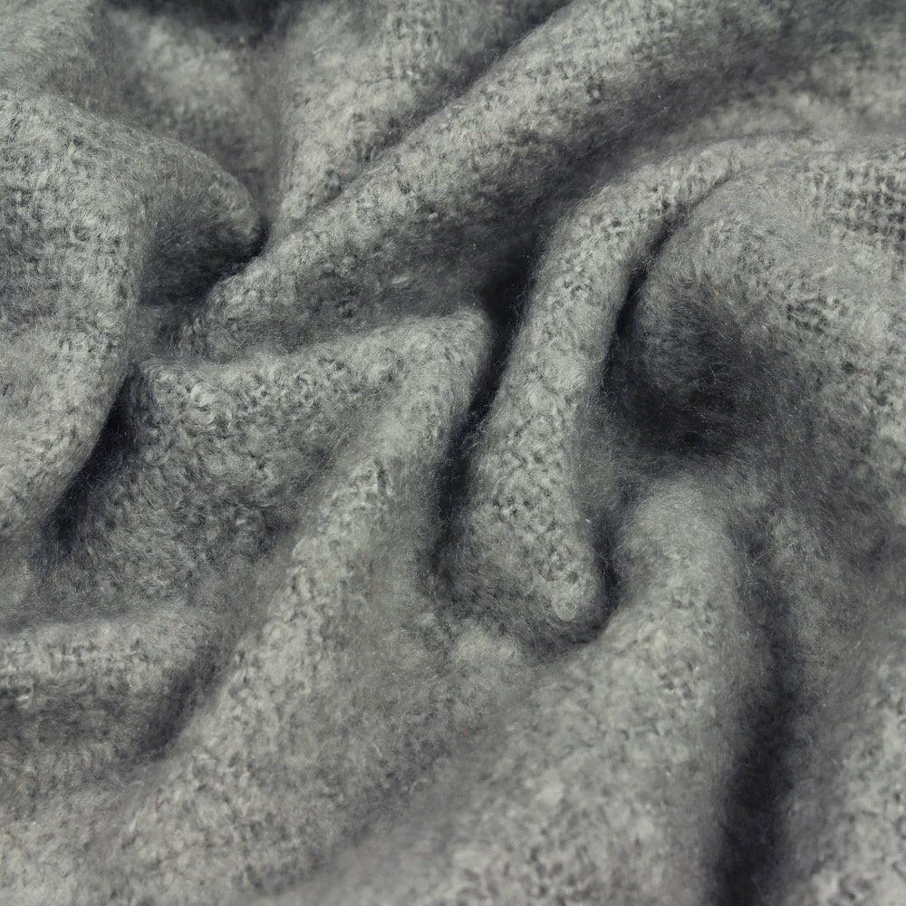 Romilly Tasselled Throw, Grey and Natural