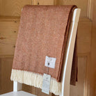Rust Merino Herringbone Throw by Bronte