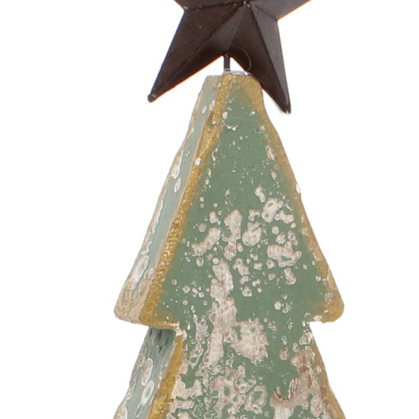 Rustic Wooden Christmas Tree, Green, Large