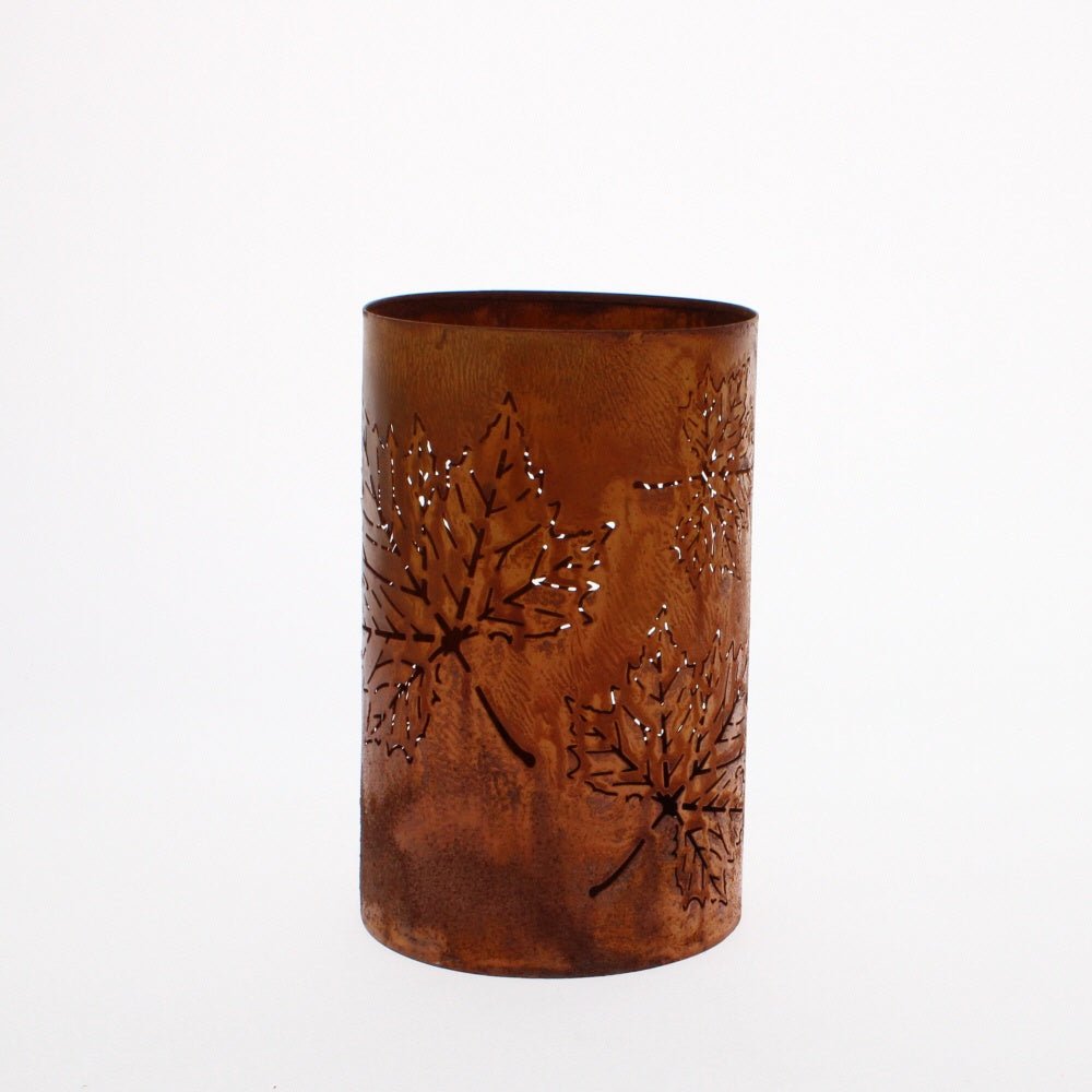 Rusty Leaf Lantern, Large - Angela Reed -