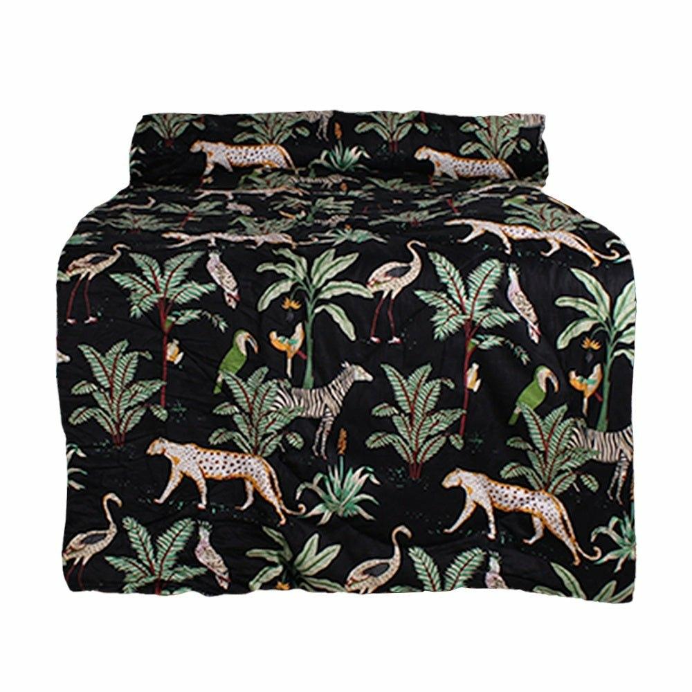 Safari at Night Double Quilted Throw