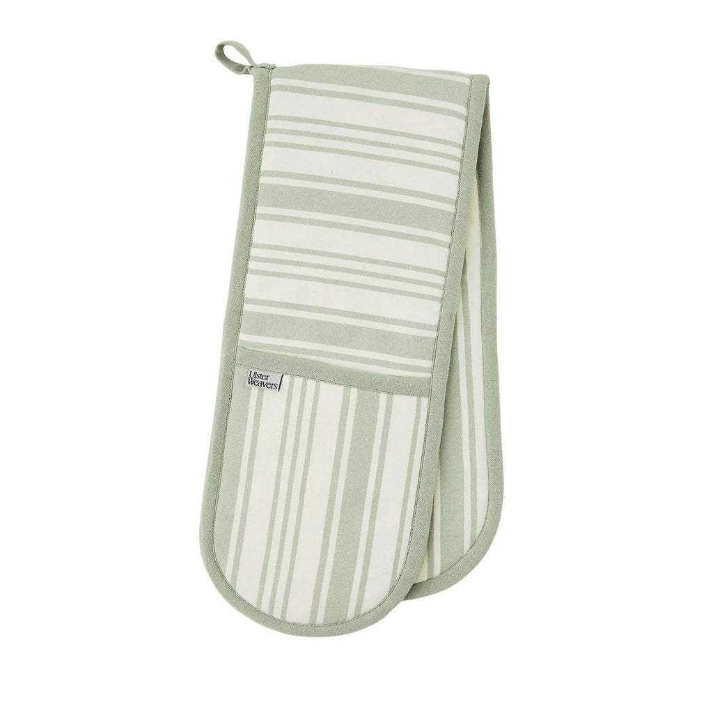 Sage Striped Double Oven Glove - Angela Reed -