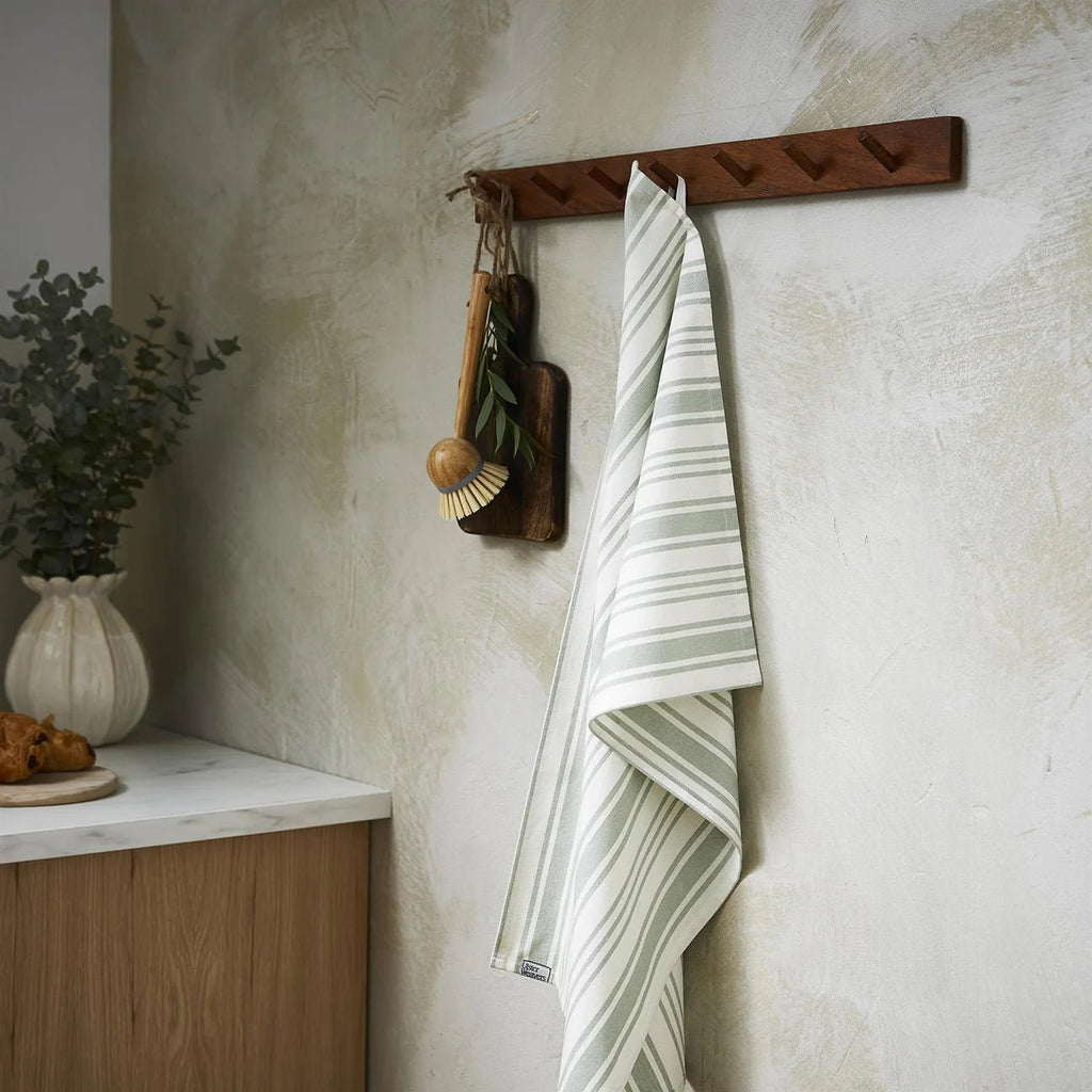 Sage Striped Tea Towel - Angela Reed -