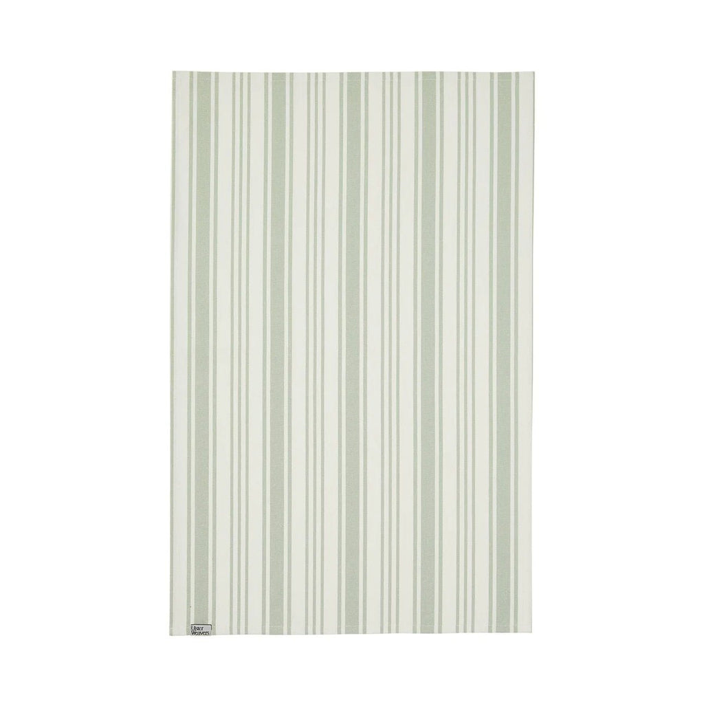 Sage Striped Tea Towel - Angela Reed -