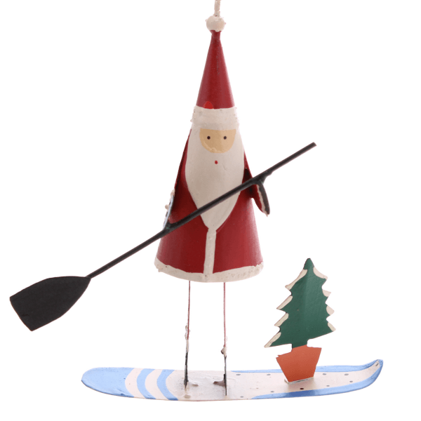 Santa on a Paddle Board