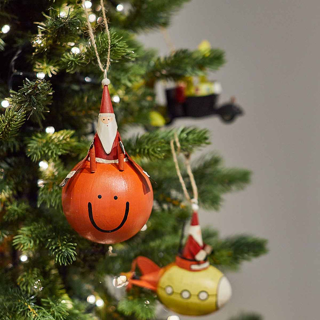 Santa on a Space Hopper - Angela Reed - Christmas Decorations