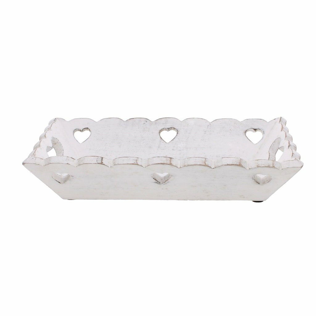 Scallop Heart Vintage Tray, Large