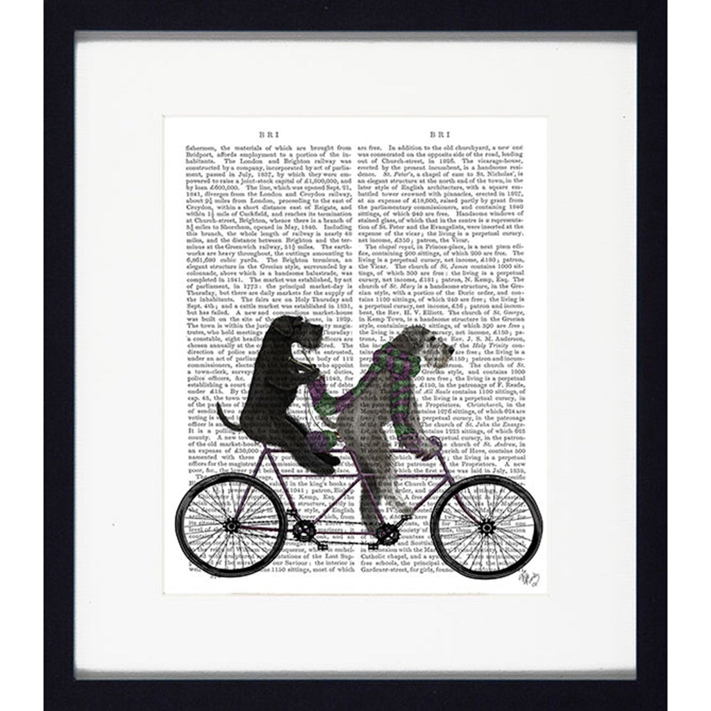 Schnauzers On A Tandem Artwork - Angela Reed -