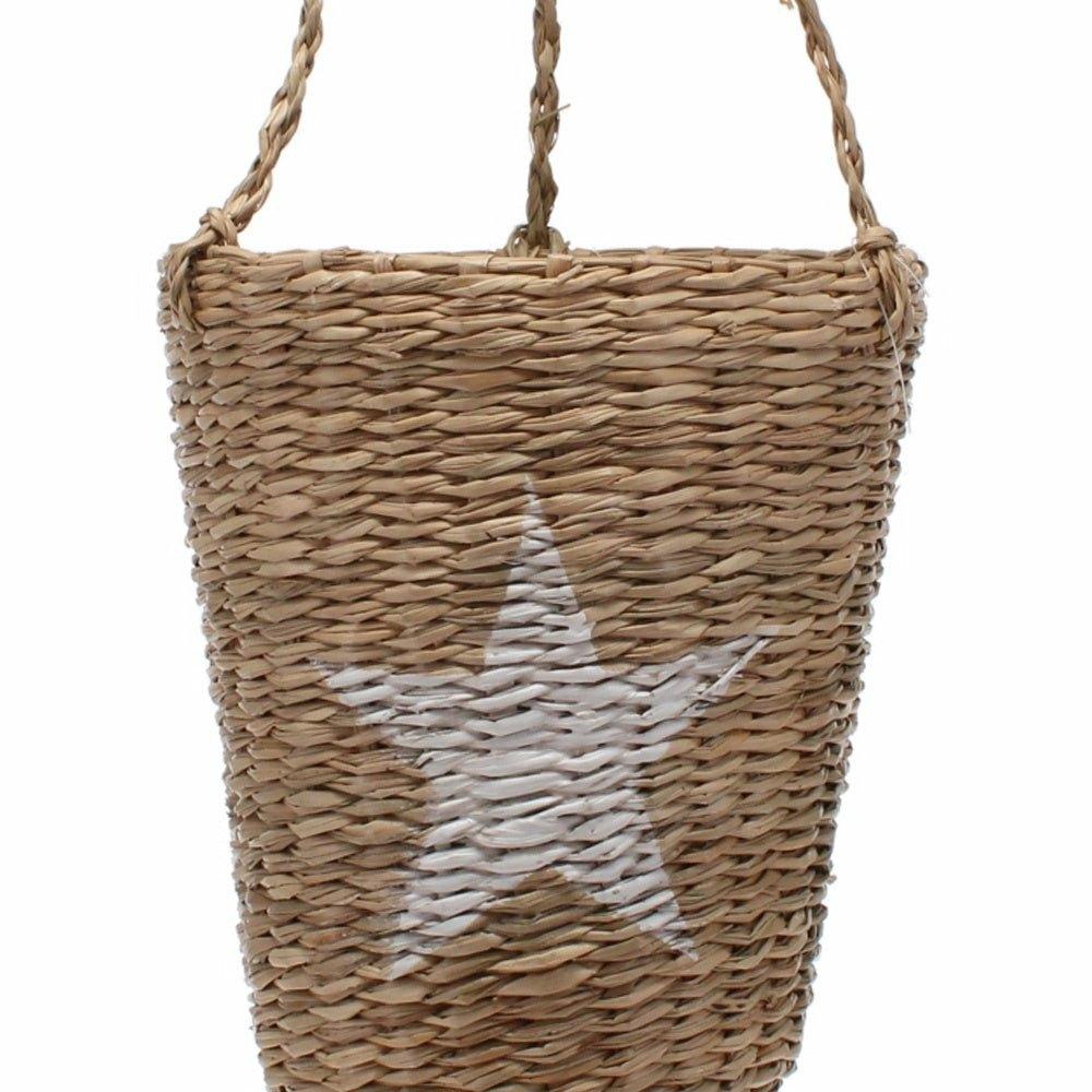 Seagrass Star Hanging Basket