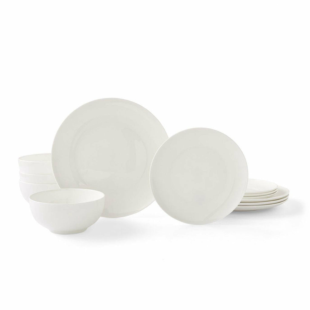 Serendipity Coupe 12 Piece Dinner Set, White