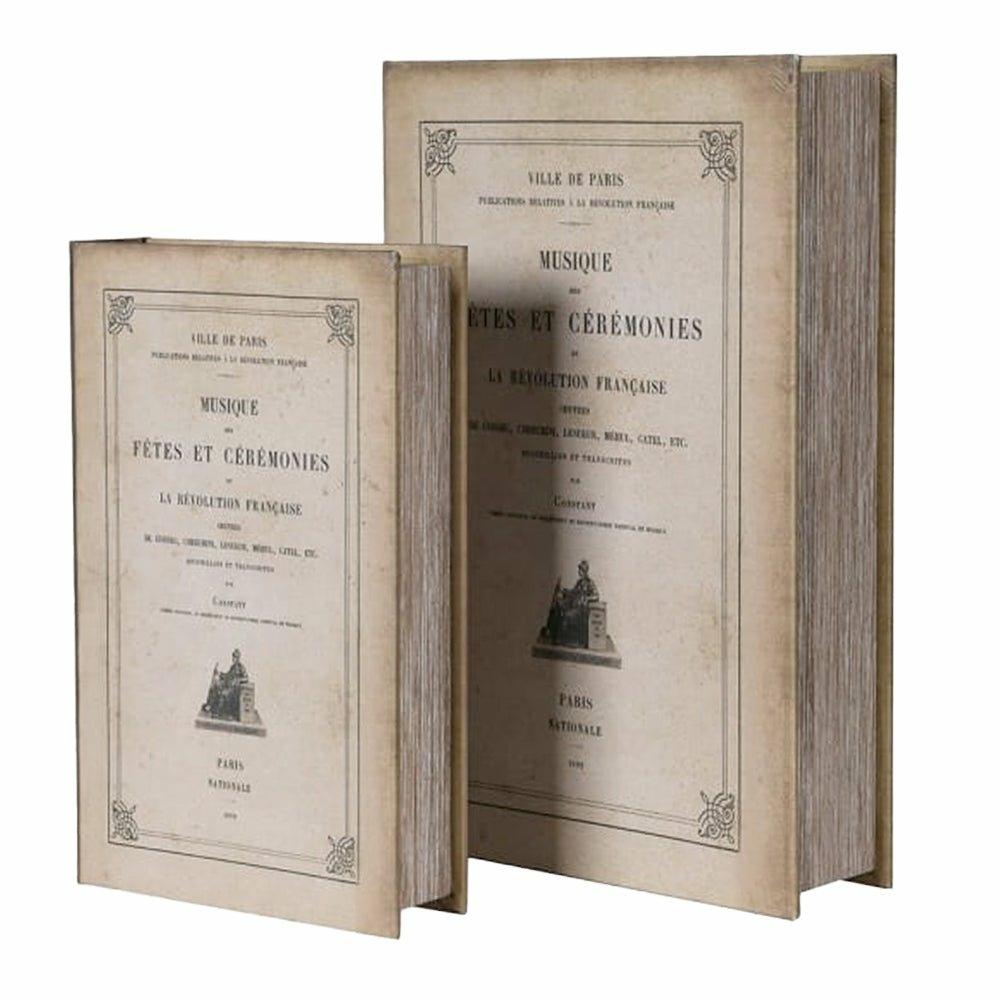 Set of 2 1899 Musique Book Boxes