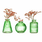 Set of 3 Green Bud Vases