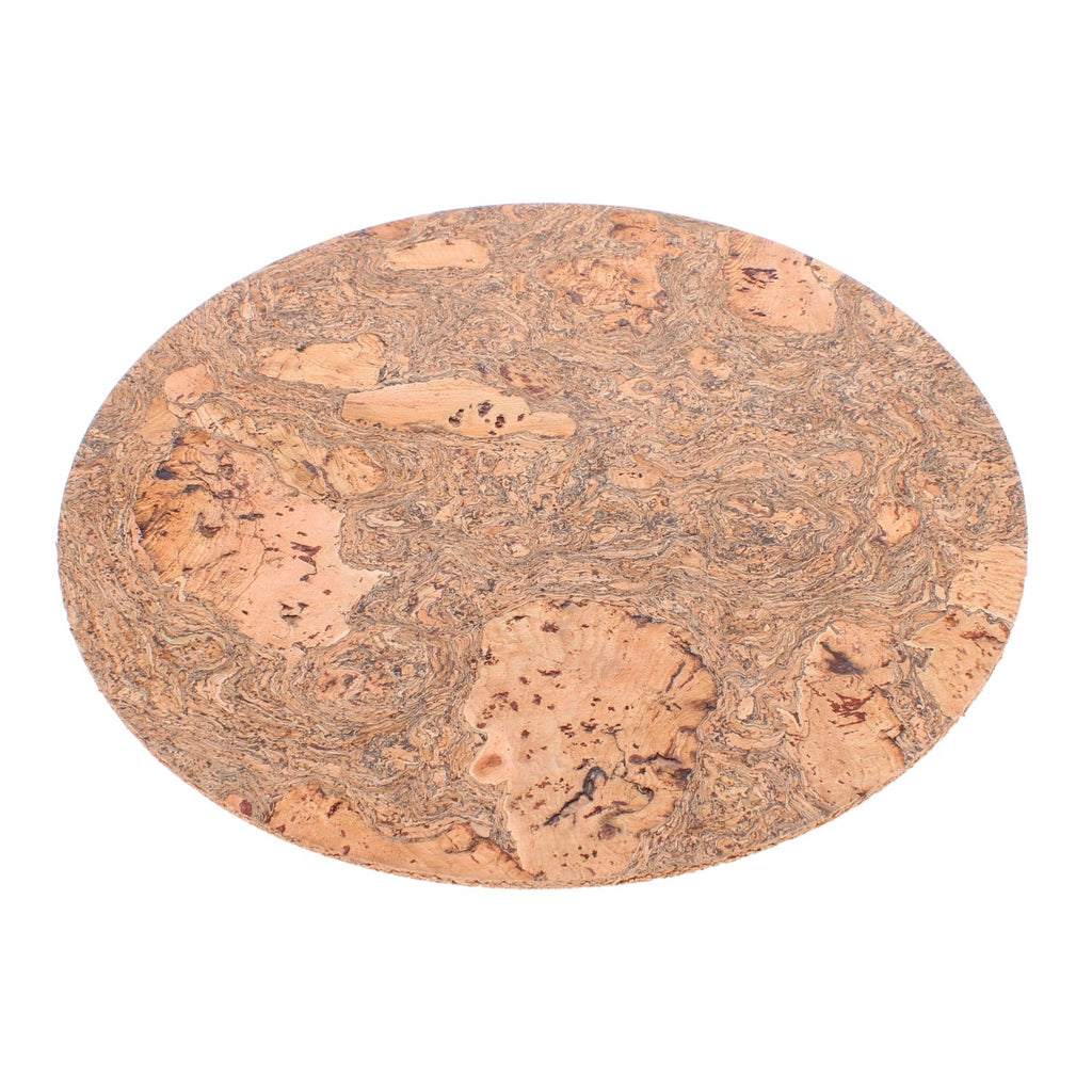 Set of 4 Round Cork Placemats, Natural