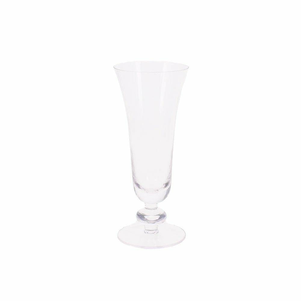 Set of 6 Ribbed Glass Flutes