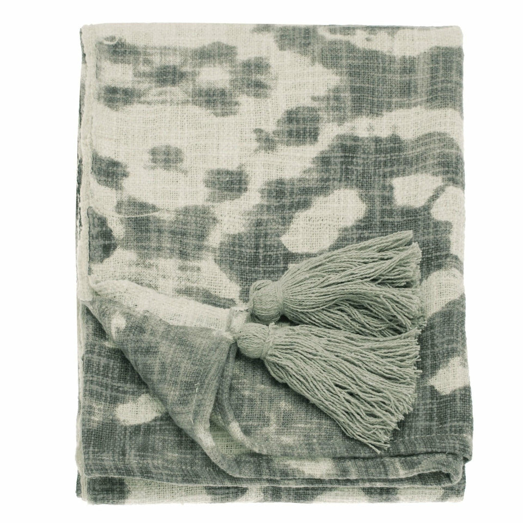 Shibori Printed Throw, Natural