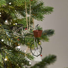 Silver Bike Christmas Decoration