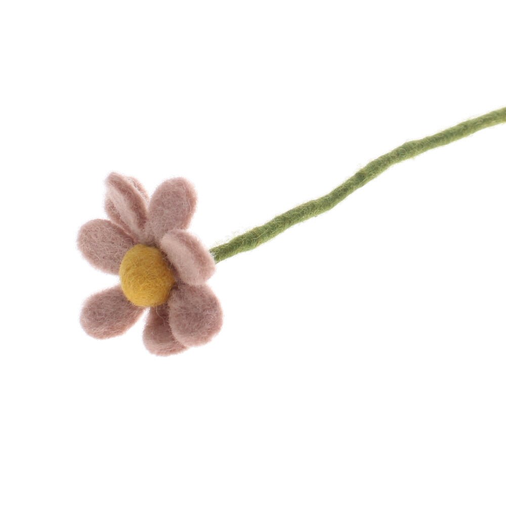 Simple Pink Felt Flower Stem