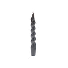 Single Spiral Candle in Dark Grey