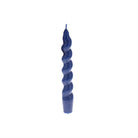 Single Spiral Candle in Navy