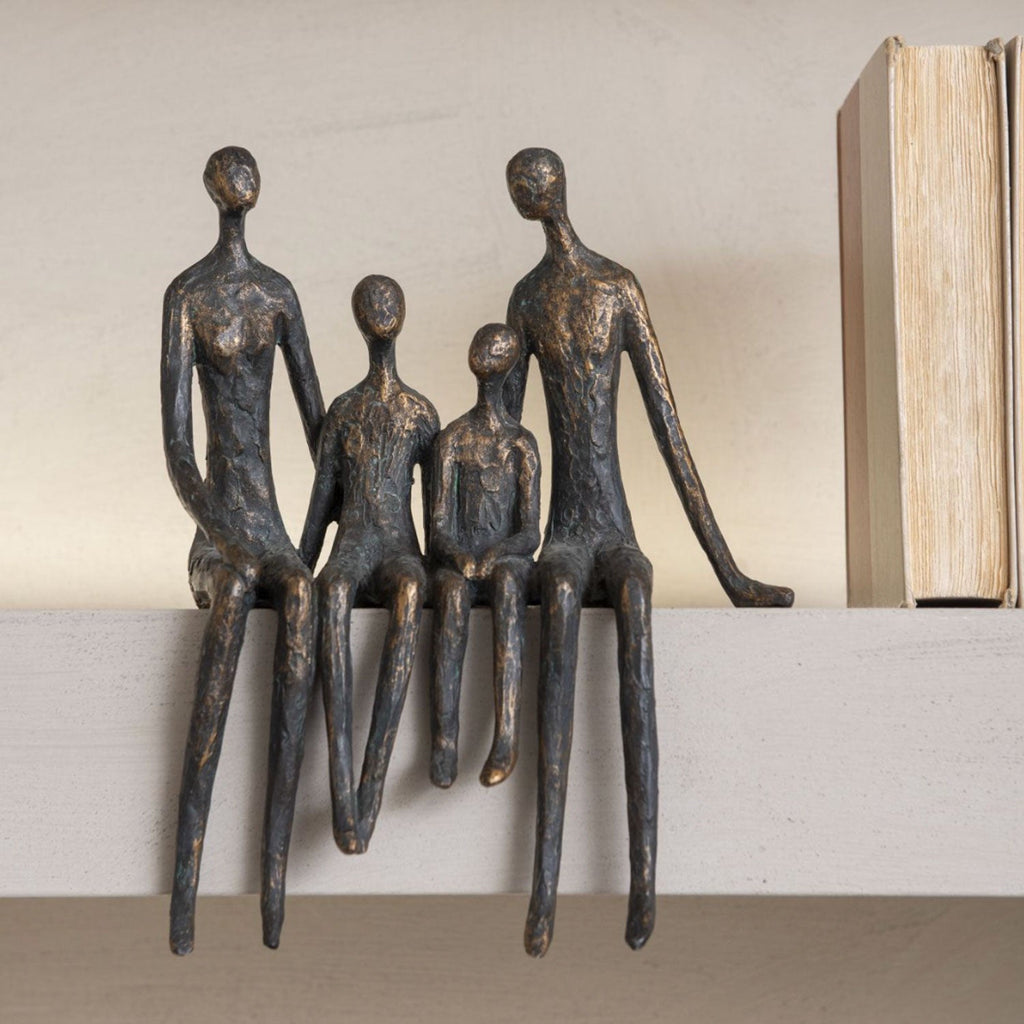 Sitting Family Of Four Shelf Sculpture - Angela Reed -