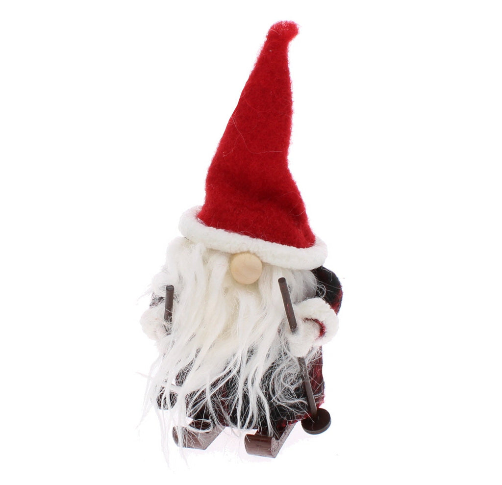 Skiing Tomte - Angela Reed - Christmas Decorations