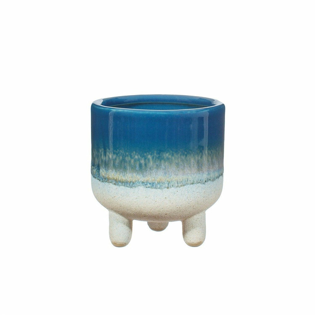 Small Blue Bohemian Glaze Planter