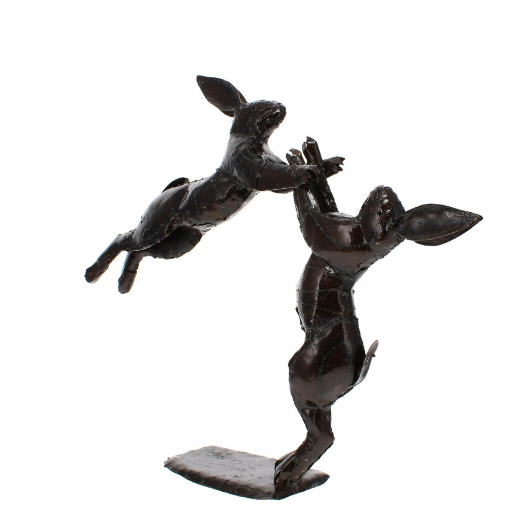 Small Boxing Hares Sculpture