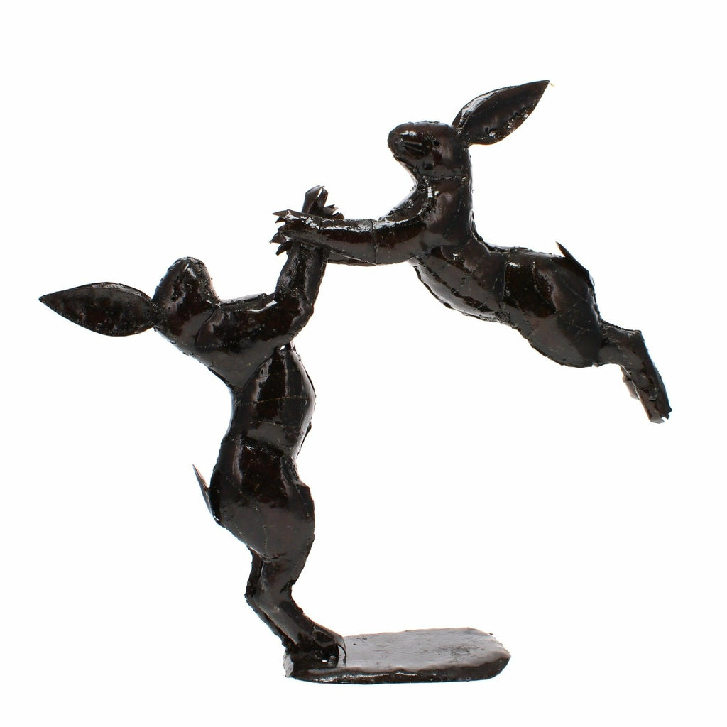 Small Boxing Hares Sculpture