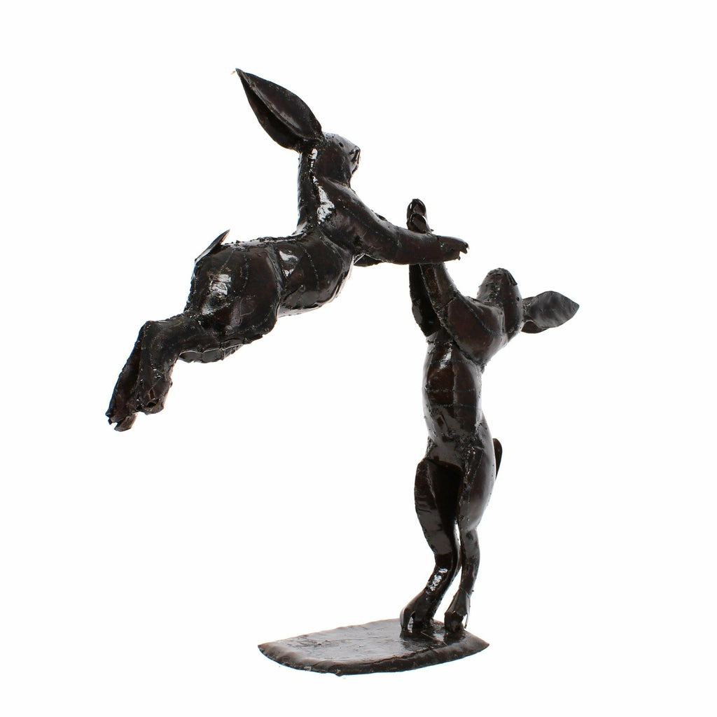 Small Boxing Hares Sculpture