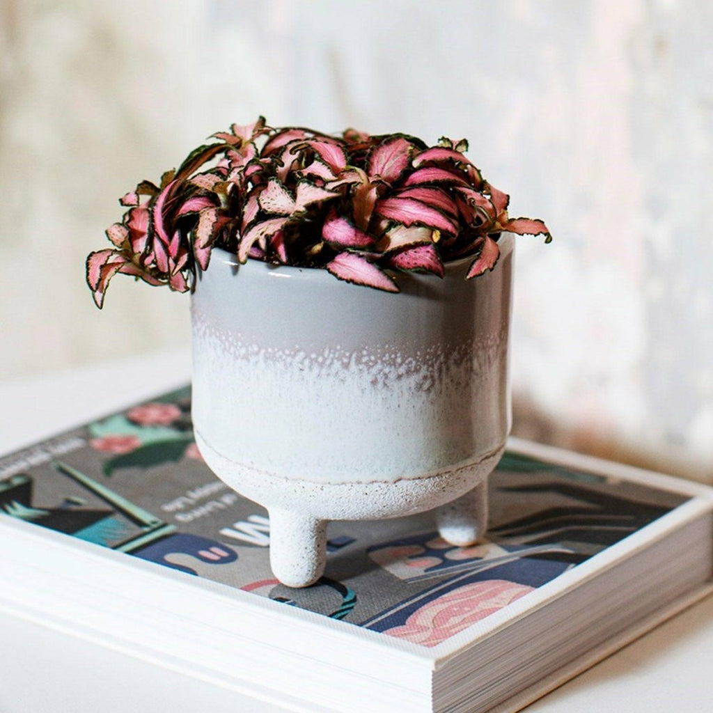 Small Grey Bohemian Glaze Planter