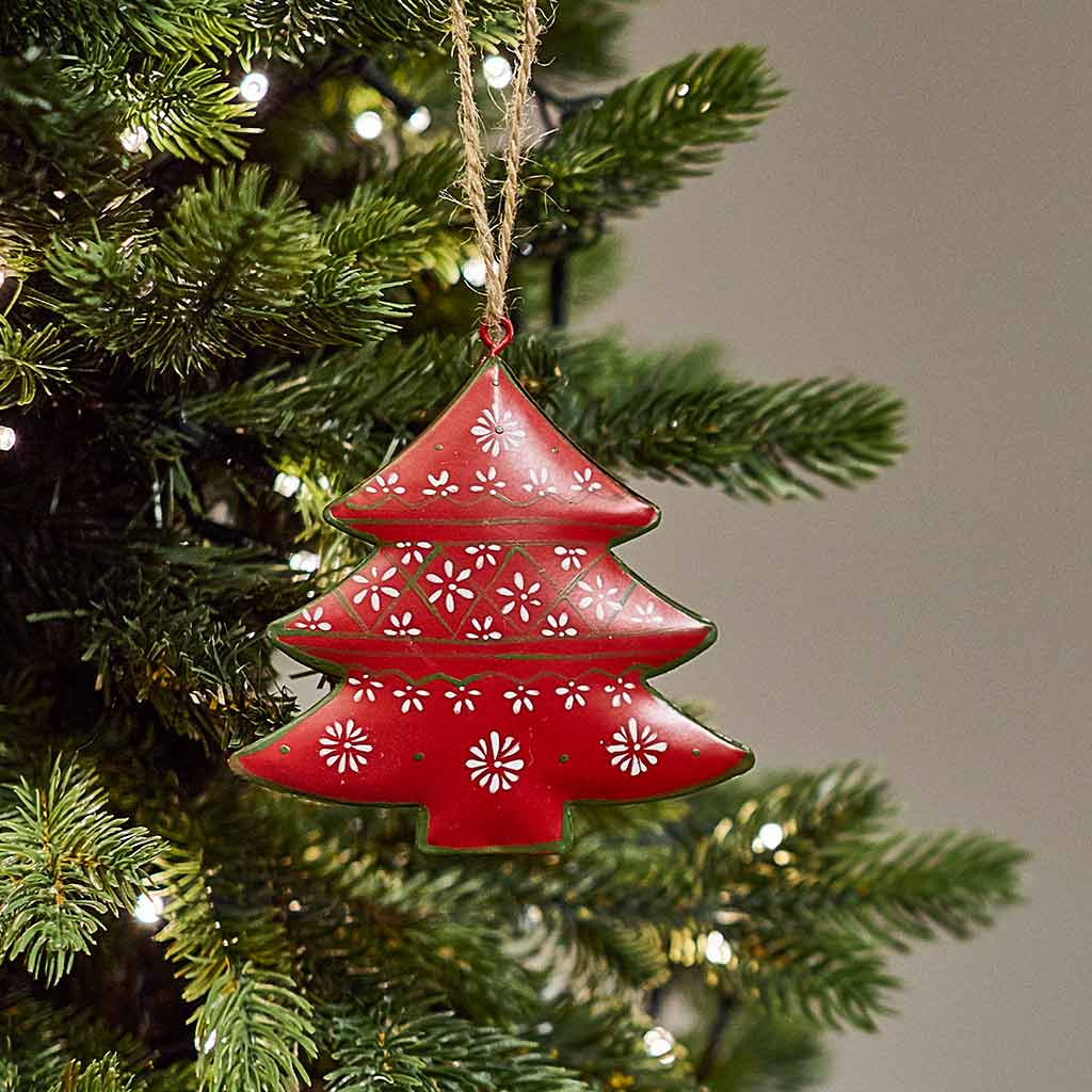 Small Red Mehndi Tree - Angela Reed - Christmas Decorations