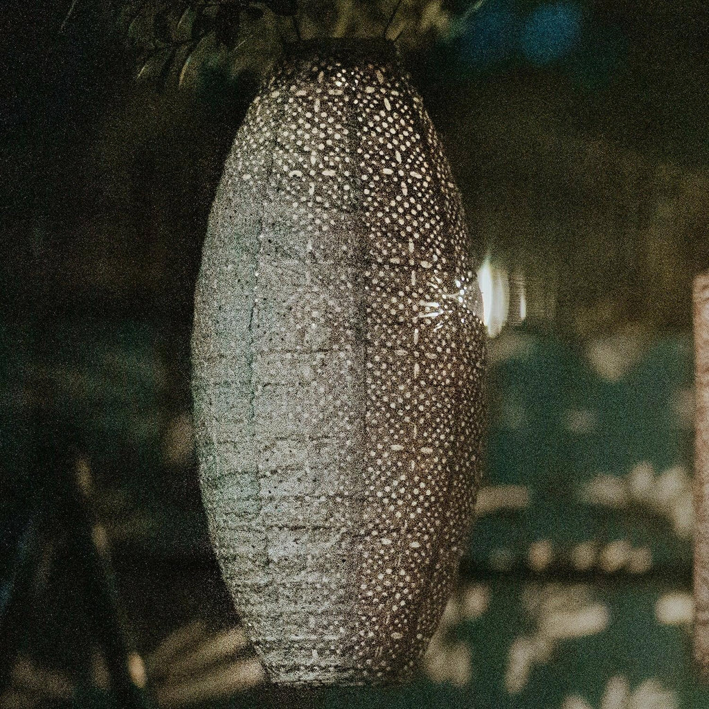 Solar Lantern, Beige Oval