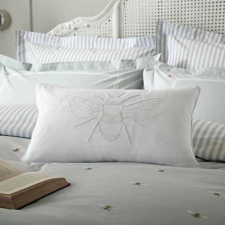 Sophie Allport Bees Feather Cushion, White